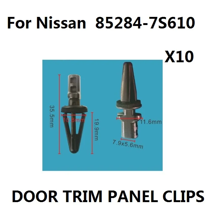 x10 Plastic Rear Bumper Clips to fit For Nissan Pathfinder, Armada & Infiniti QX56,Part Number 85284-7S610