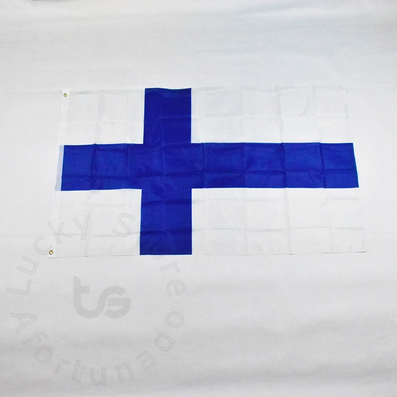 Finland 90*150cm Banner  Hanging  National flag  for meet,Parade,party.Hanging,decoration