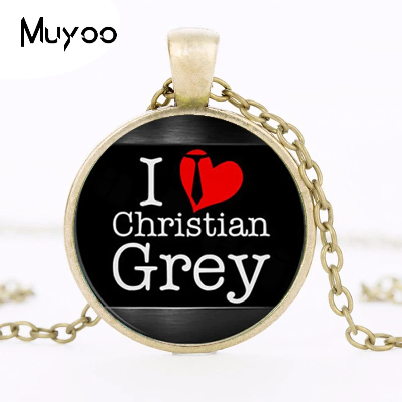 Fifty Shades of Grey,50 Shades of Grey Necklace i love Christian grey Jewelry, Christian pendant, gift for Her Him HZ1