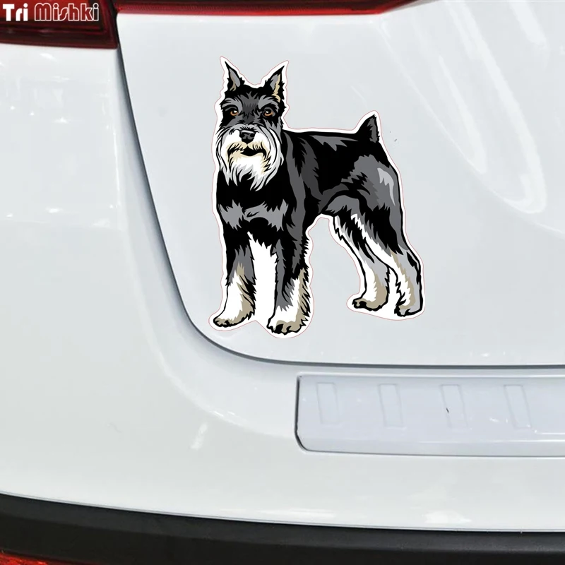 Tri Mishki WCS314 12x16cm colorful Schnauzer Dog funny car sticker funny stickers auto automobile decals