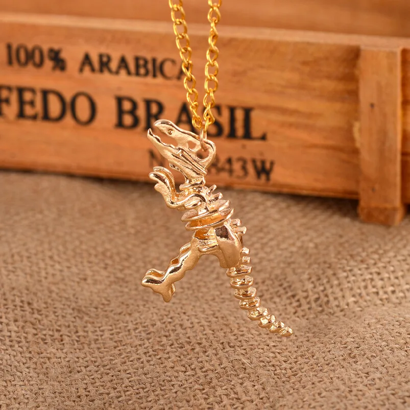 Hot Women Fashion  Cute Retro pendant Necklace Retro metal dinosaur skeleton Best Gift jewelry N1046