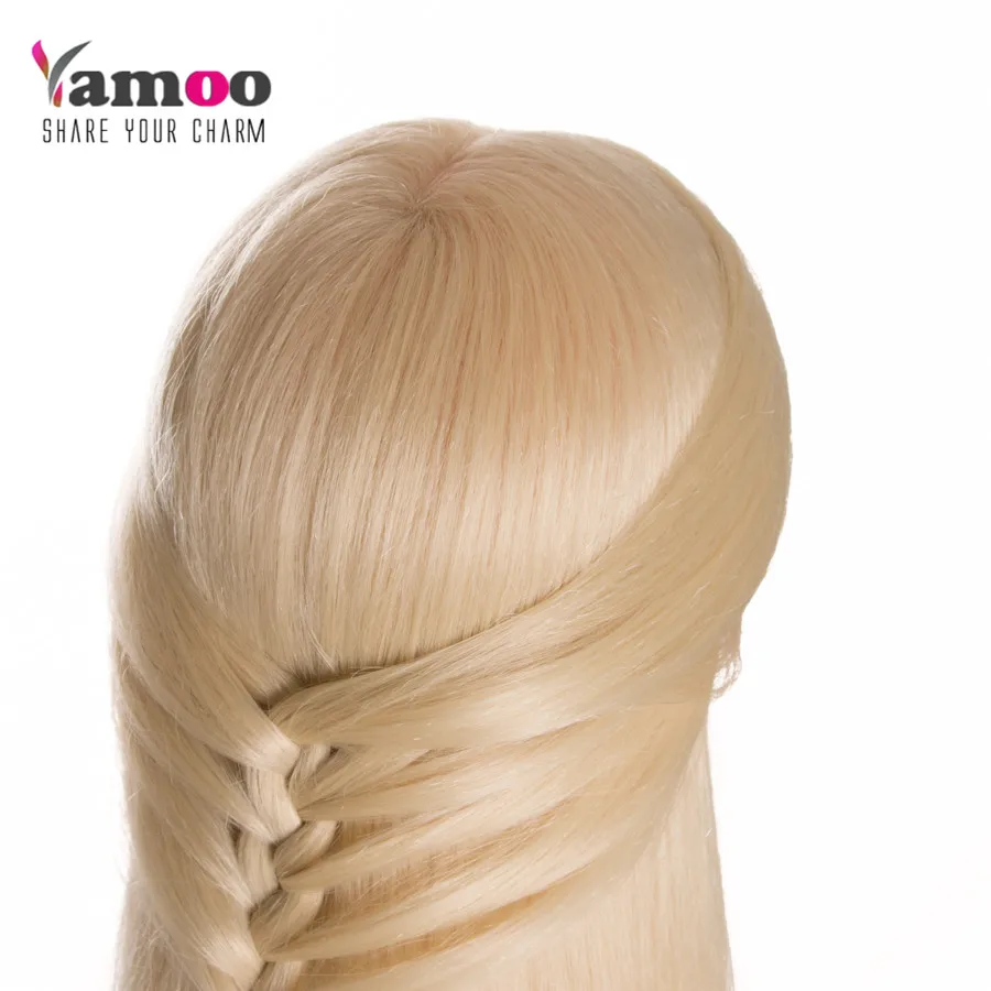 Cabeza de maniquí profesional para peluquería, cabello 40% humano grueso que se puede rizar, cabeza de entrenamiento rubia para salón de belleza