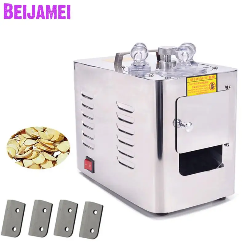 Beijamei frete grátis medicina comercial ginseng slicer ginseng moinho de ervas chinês máquina de corte de ervas