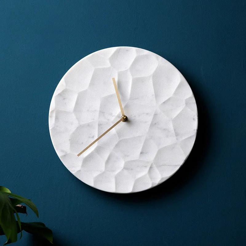 Concrete wall clock mold creative living room bedroom circular pattern cement clock manual silicone mold