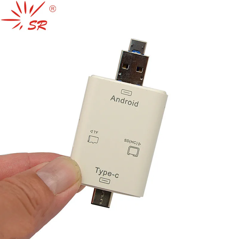 SR Multifunktions-Kartenleser SD Micro USB 3.1 Typ-C USB 2.0 Micro 3-in-1-Computertelefon-Adapter