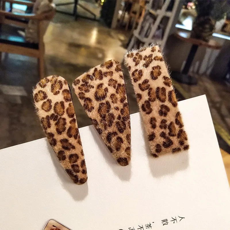 Korean Leopard Hair Clip Female BB Clip Ins Adult  Hai Clip Accessories For Women Girls Barrettes Hairgrip Hair Headwear