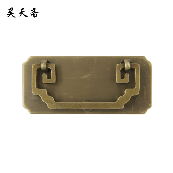 

[Haotian vegetarian] Chinese antique drawer handle thick copper / antique classic plain handle HTD-186