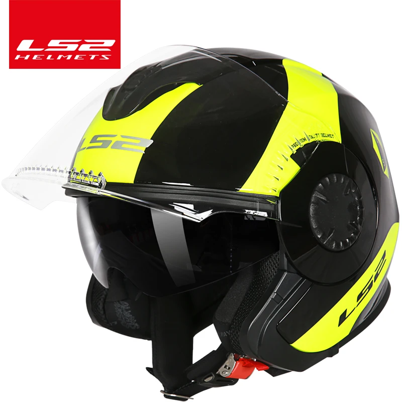 LS2 Verso vintage Open Face Motorcycle Helmet LS2 of570 old locomotive retro 3/4 scooter helmets