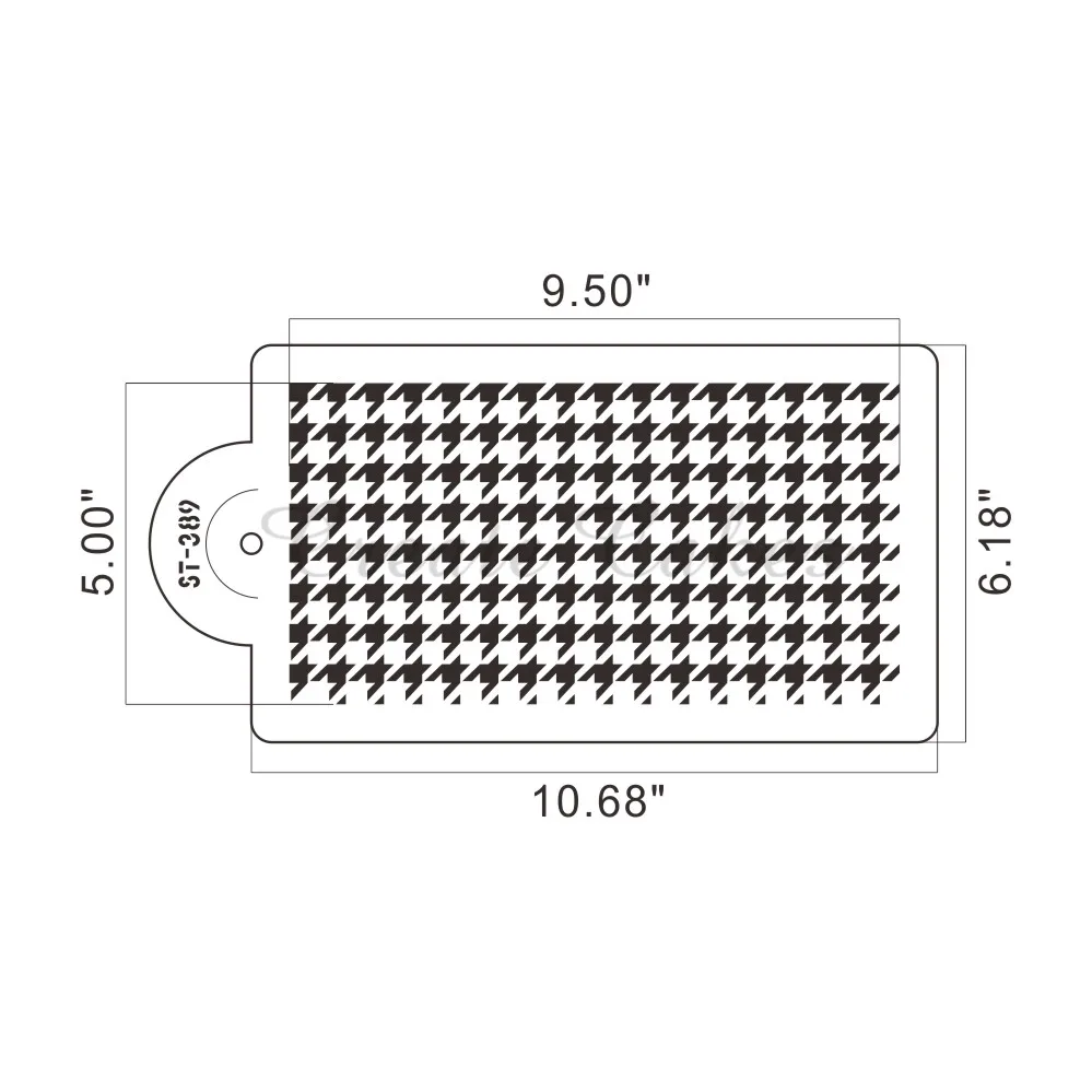 Houndstooth Cake Stencil Plastic Fondant Decorative Stencil for Cupcake and Cookies Lace Template Mold Decorating Tools Bakeware