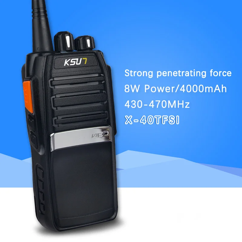 High Powered Walkie Talkies Ksun X-40 Radio Station Professional Powerful Talkies Walkie Two Way Radio 16 Channel UHF Range