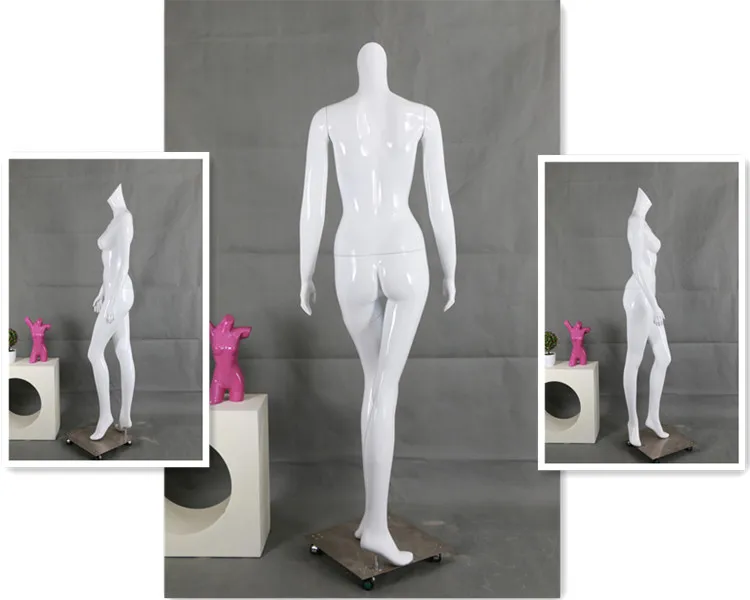 Best Quality  Female Full Body Mannequin High Brightness White Fiberglass Mannequin Manikin Dress Form Display