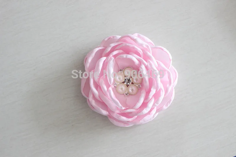 Satin Burn flowers 120pcs without  Rhinestone Center