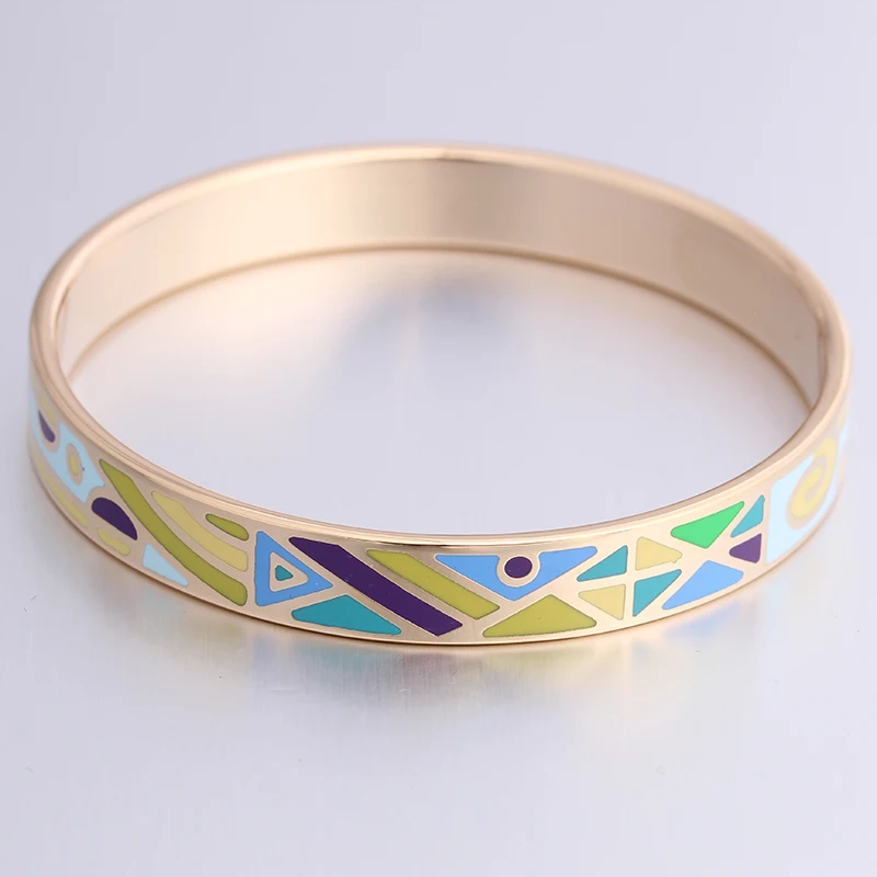 R&X New Promotions 1CM Width New Fashion  Enamel Bangle 1 pcsExempt Postage Woman Stainless Steel Sracelet