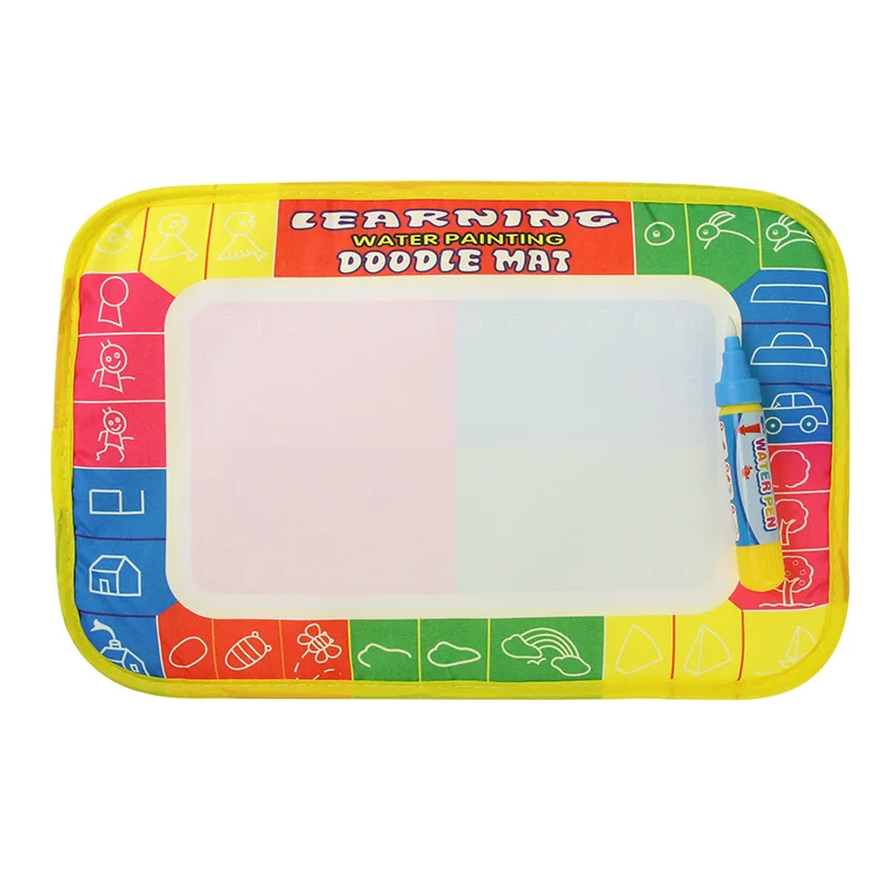 4 Types de tissu de dessin magique à l'eau avec stylo de peinture Doodle, tapis de peinture à l'eau pour enfants, jouet de dessin éducatif précoce