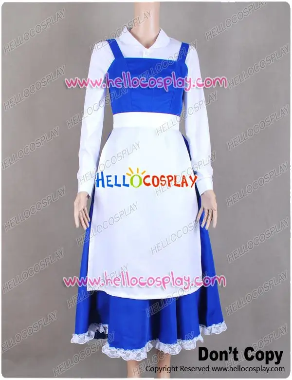 

Beauty and the Beast Belle Cosplay Costume Maid Dress H008