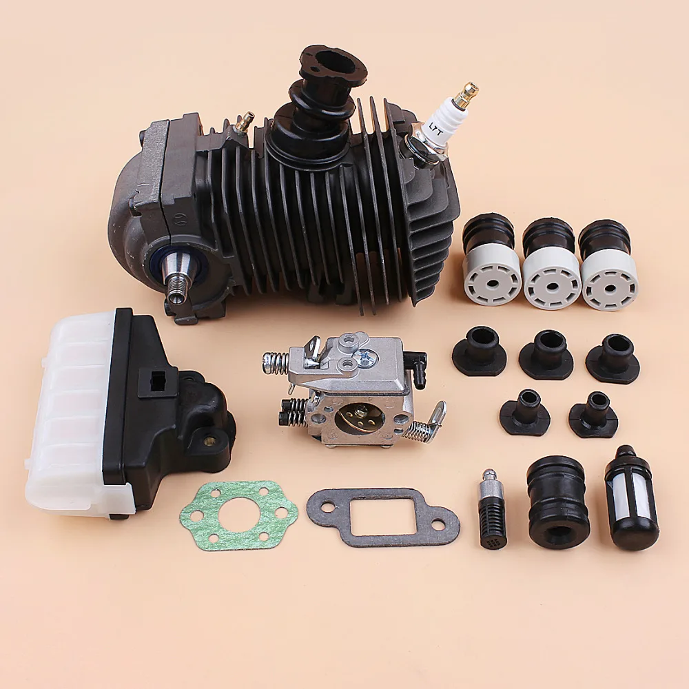 Engine Motor Assembly Cylinder Piston Carburetor AV Buffer Set Fit Stihl MS250 MS230 025 023 MS 250 230 42.5MM Chainsaw Spares