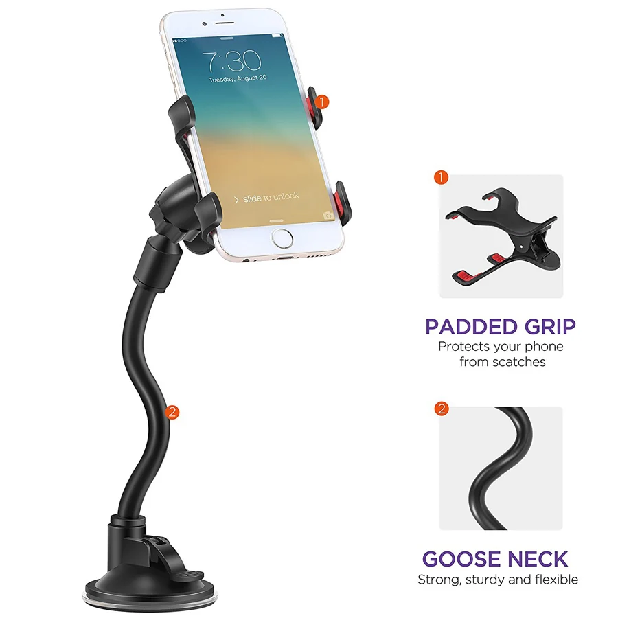 Olaf Luxury Car Phone Holder For iPhone X XS 8 7 Plus Windshield Car Mount Phone Stand 360 Car Holder For Samsung S9 S8 Note 9