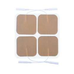 10 Pairs High Quality Brown Electrodes Pads With Plug Hole 2.0mm For TENS/EMS Digital Therapy Machine Size 5*5cm