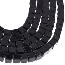 4-12mm Natural Cube Black Agate Beads For Jewelry Making Beads Bracelets For Women Gift 15'' Needlework DIY Beads Trinket