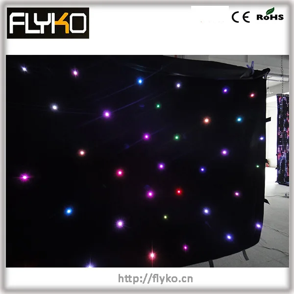 

Cheaper price new product 3m high 4m wide led star curtain for stage