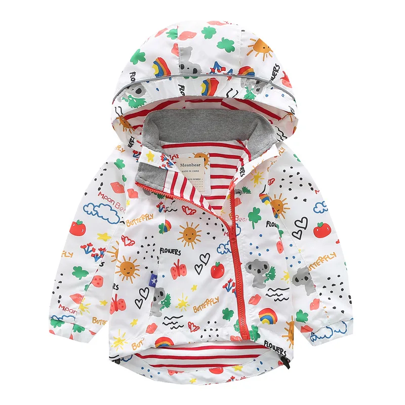 

2019 new boys and girls hooded jacket jacket baby child spring personality cartoon windbreaker