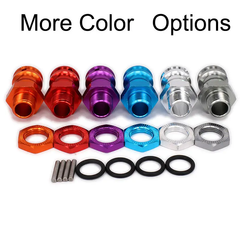 Wheel Hub M17 17mm Hex adapter M23 23mm 1/8 RC Car Upgraded Parts HSP Extension Adapter 12mm Nut  x4 Longer Combiner Coupler