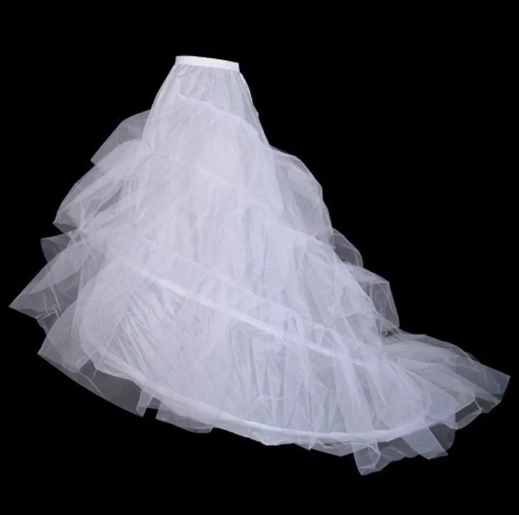 Wholesale Long Train Petticoat and Veils Slim Wedding Dress Crinoline Bridal COS Cheap Sexy Enaguas enaguas wedding dress hoops