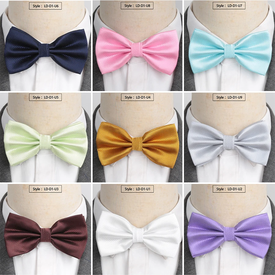 XGVOKH Mannen Stropdassen Mode Vlinder Party Bruiloft Strikje voor Jongens Meisjes Snoep Effen Kleur Strik Groothandel Accessoires Bowtie