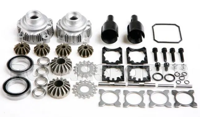 Differenziale completamente in metallo con ingranaggi per ombrellone interamente in metallo per 1:5 HPI KM ROVAN BAJA 5B 5T 5SC