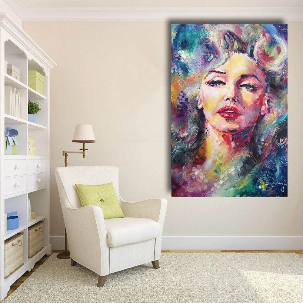 Marilyn Monroe Oil Painting Abstract Modern Wall Painting Canvas Art for Living Room Home Decor No Framed