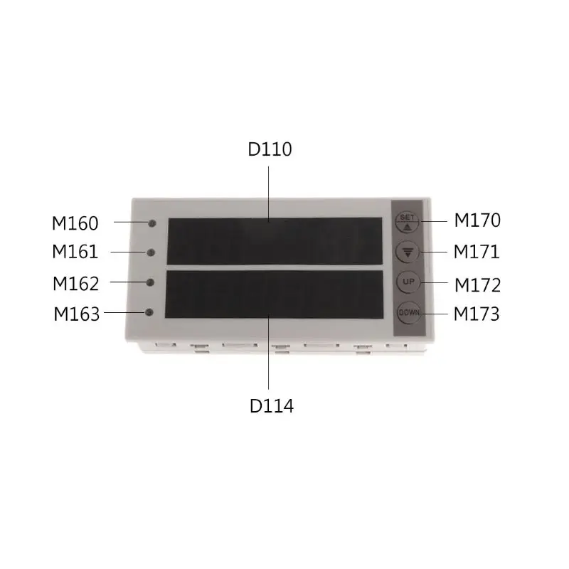 PLC Display & Transmission Parameters Display Board Simple Text 2 Rows D100 D114