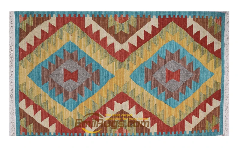 

Kilim Fabric Handwoven Fashionable Household Decorates Circular Carpet Rectangle Carpet Wool Knitting Carpets