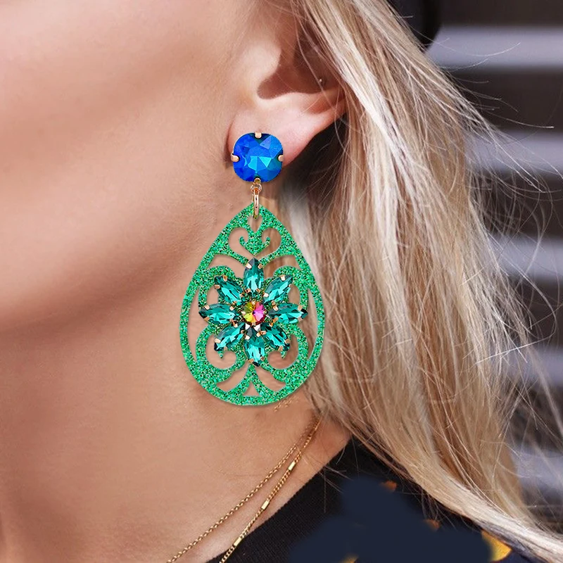 Sehuoran Resin Water Drip Earrings For Woman Crystal Earrings Oorbellen Brincos Bohemian Fashion Jewlery 2018 New Hot Sale Gifts