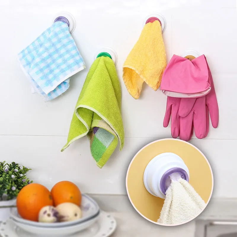 Wash Cloth Clip Holder Dish clout Storage Rack Bathroom Kitchen  Hand Towel Racks Clips WXV Sale