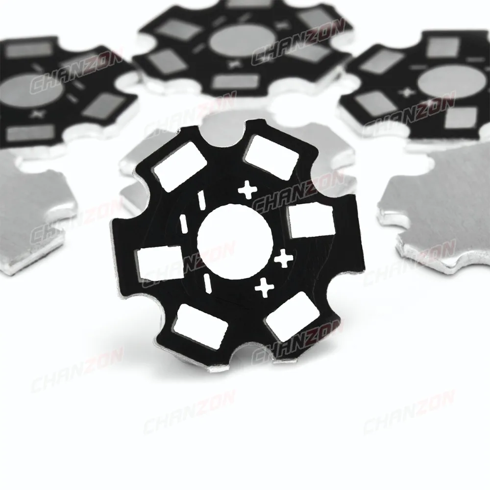 Aluminium-Lampen-Grundplatte, Leiterplatte, Kühlkörper, Kühler-Substrat, 20 mm Stern, DIY-Kühler für hohe Leistung, 1 W, 3 W, 5 W, LED, 1 W, 3 W, 5 W – Detail 4