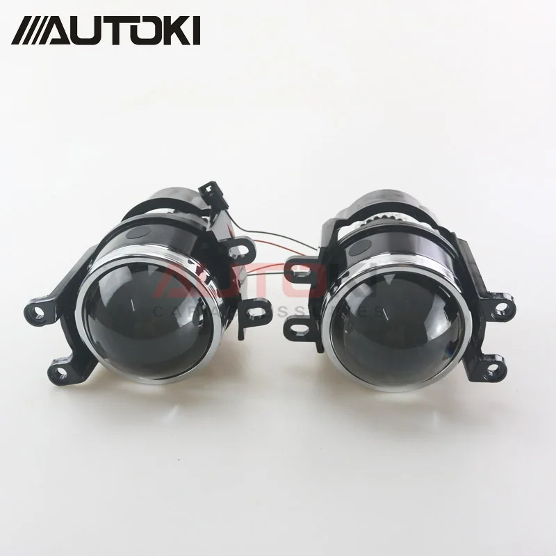 Autoki Bixenon Projector Lens Fog Lamp Driving Light Super Bright HID Bulb D2H Waterproof DIY For Toyota COROLLA CAMRY Yaris