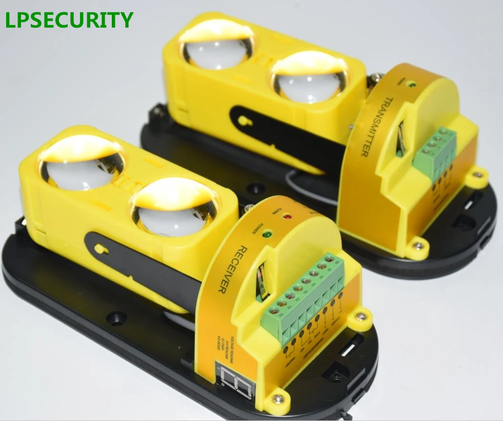 2 beam 30 to 100m LED alignment Active Infrared Beam Sensor Barrier Detector alarm perimeter protection