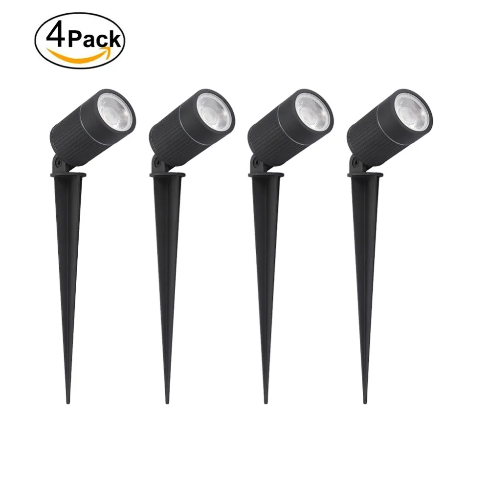 4 Pieces Waterproof IP67 Street Bulb Lighting In-ground Outdoor Spot Deck Light Landscape Lawn Lamp Garden Spike LED J102A-4