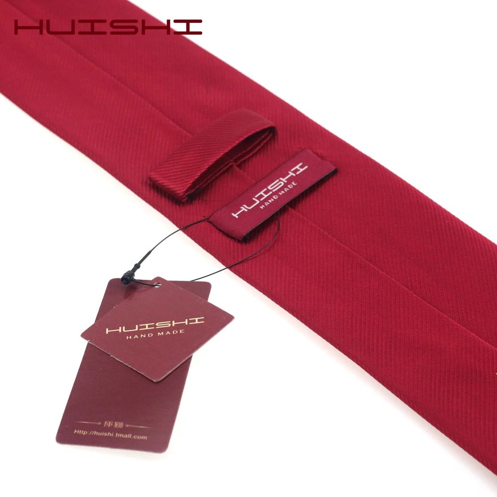 Elegante klassische Herrenkrawatte, rot, 8 cm, einfarbig, wasserdicht, 6 cm, für Herren, Business, Hochzeit, Geschenke, Party, Anzug, Accessoires – Detail 6