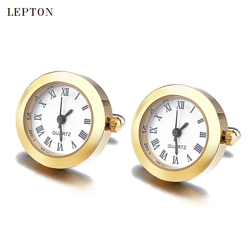 

Hot Sale Battery Digital Watch Cufflinks For Men Lepton Real Clock Cufflinks Watch Cuff links for Mens Jewelry gemelos (LEP)