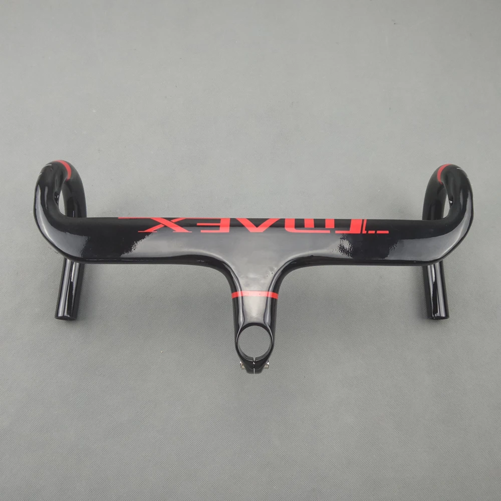 Carbon Handlebar for Road Bike, Bicycle Handlebar, Bent Bar, Glossy Black, Red, 400mm, 420mm, 440mm