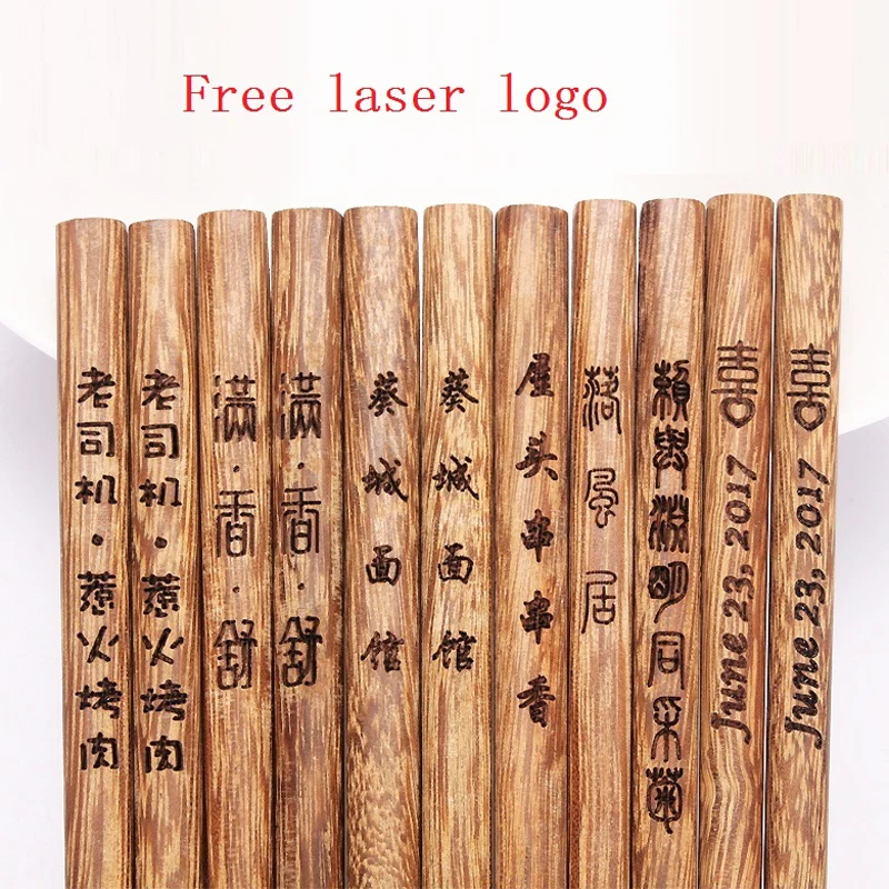 200pair/lot Creative Personalized Text Wedding favors and gifts, Customized Engraving Wenge wood Chopsticks Free custom logo