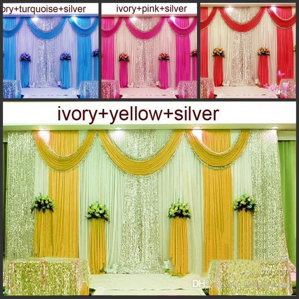 Wholesale High Quality Wedding Backdrop Curtain Sequined being Wedding Decorations 6 m * 3 m Cloth Background Scene Wedding Deco