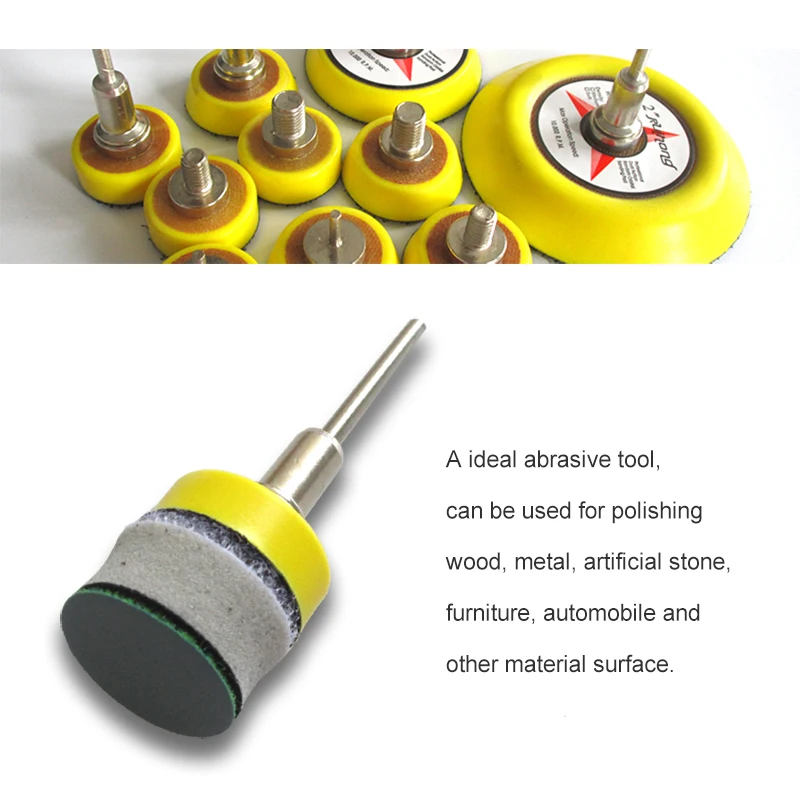 1.2 Inch PU Backup Pad Sanding Disc Backing Pad Sanding Pad  3mm Shank Diameter Abrasive Tools Electric Grinder Accessories