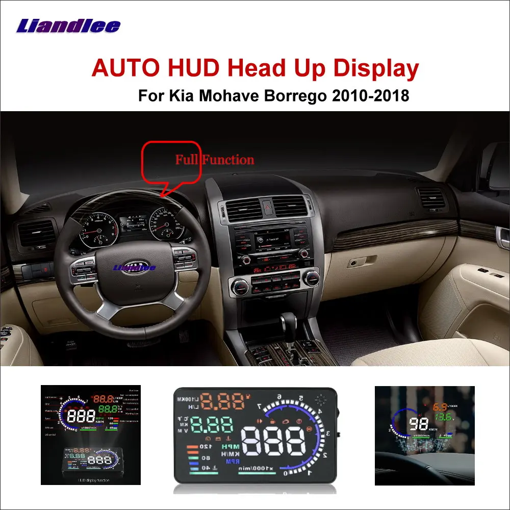 Car Head Up Display HUD For Kia Mohave Borrego 2010-2018 Digital Projector Screen OBD Mileage Fuel Consumption Detector