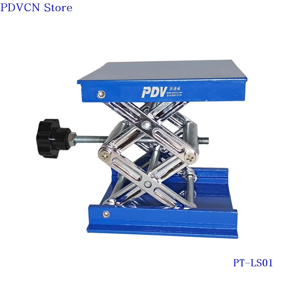 Plataforma de elevação manual de alumínio, 4x4 polegadas, elevador óptico, plataforma azul, tradução manual, palco