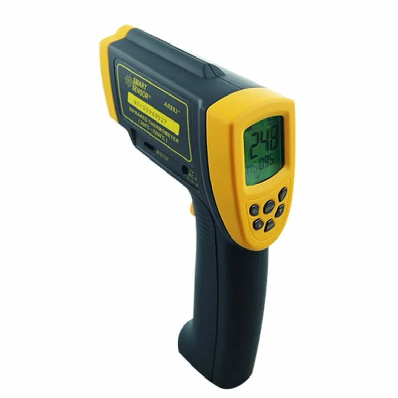 SMART SENSOR AR892+ Infrared Thermometer Professional Industrial Digital Non Contact Pyrometer Gauge 200~2200C (392F~3992F)