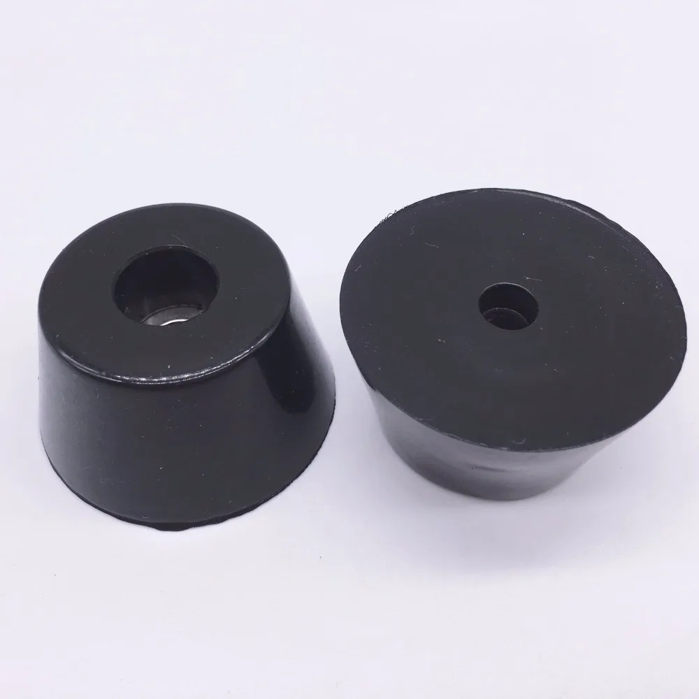 Wkooa 19x15x17mm Rubber Feet Bumpers Bushings for Furniture Rubber Pads Conical Black Pack 100