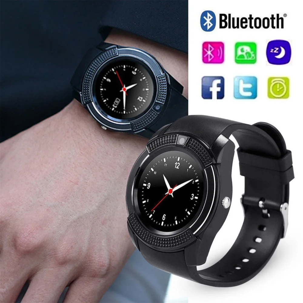 Bluetooth Watch Wrist Smart Watch Screen Touch Stopwatch Phone Mate For Android Samsung LG Alcatel Motorola Huawei Smartphones