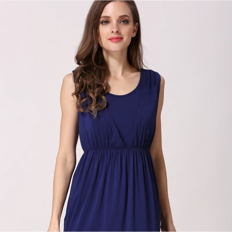 Summer Maternity Clothes Breastfeeding Dress Sleeveless Maternity Dresses For Pregnant Women Lactation Vest Nursing Skirt